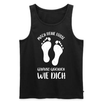 Fußpflege Pediküre Podologe Nagelstudio Geschenk - Männer Premium Bio Tank Top - Schwarz - Vorne - Michal (187cm)