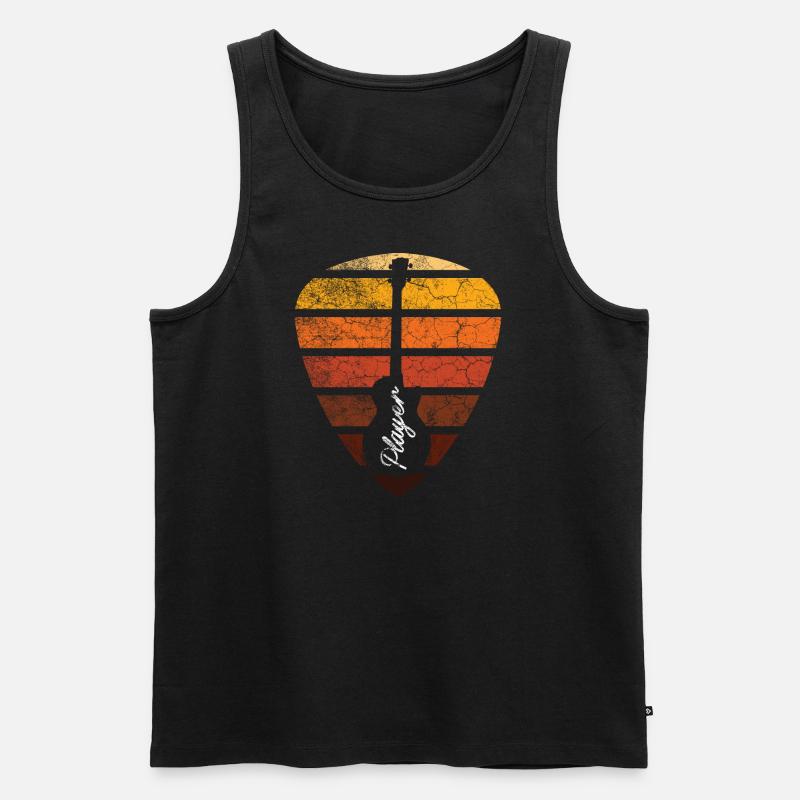 Guitar player - Männer Premium Bio Tank Top - Schwarz