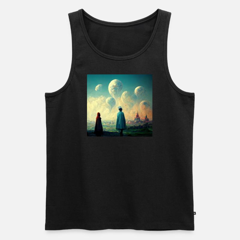 Never walk alone - Männer Premium Bio Tank Top - Schwarz