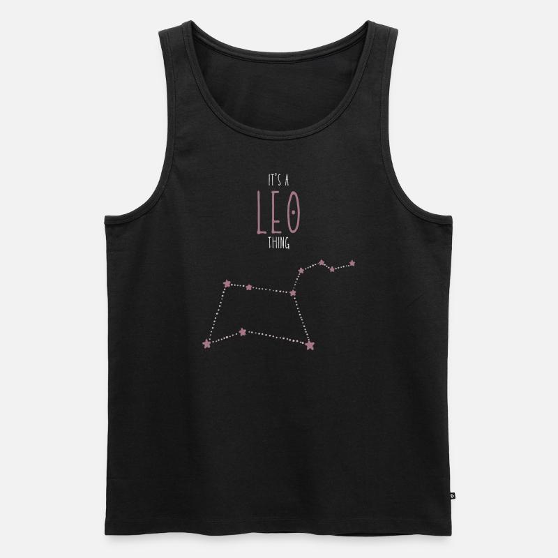 Leo Sternzeichen - Männer Premium Bio Tank Top - Schwarz