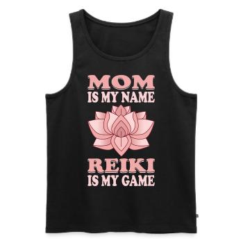 Reiki Practitioners / Reiki Master / Reiki Mom - Men's Premium Organic Tank Top - black - Front - AI Model Male 178 light (178cm)