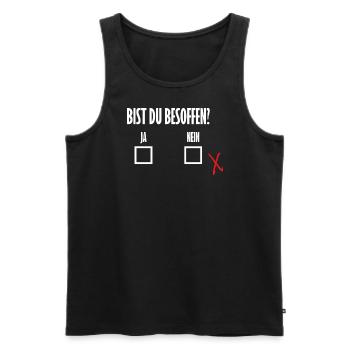 Bist du Besoffen - Männer Premium Bio Tank Top - Schwarz - Vorne - AI Model Male 178 light (178cm)