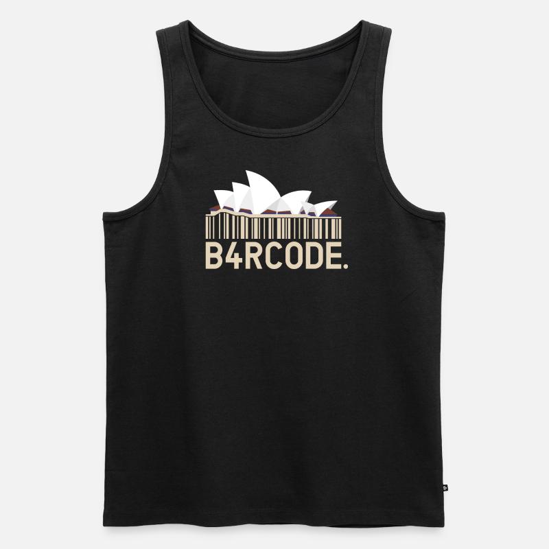 B4RCODE. Sydney - Männer Premium Bio Tank Top - Schwarz