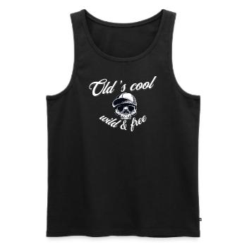 Old's cool Vintage Logo - Männer Premium Bio Tank Top - Schwarz - Vorne - Michal (187cm)