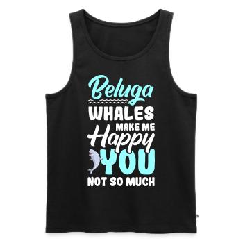 Beluga Whale Beluga Whale Whale Watching Dolphin Dolphin - Men's Premium Organic Tank Top - black - Front - AI Model Male 178 light (178cm)