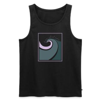Dream about Waves - Men's Premium Organic Tank Top - black - Front - AI Model Male 178 light (178cm)
