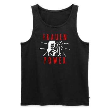 Frauen Power - Männer Premium Bio Tank Top - Schwarz - Vorne - AI Model Male 178 light (178cm)