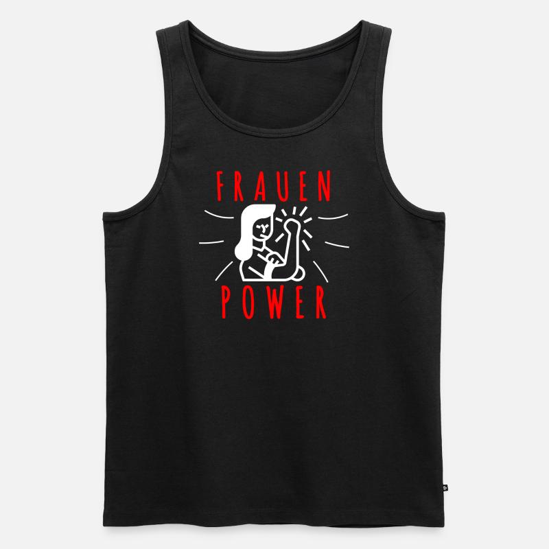 Frauen Power - Männer Premium Bio Tank Top - Schwarz