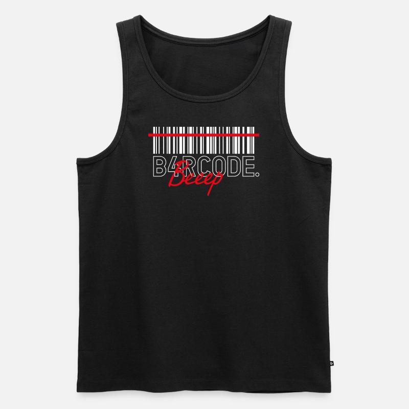 B4RCODE. Beep - Männer Premium Bio Tank Top - Schwarz