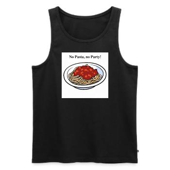 Spaghetti Bolognese (No Pasta, no Party!) - Männer Premium Bio Tank Top - Schwarz - Vorne - AI Model Male 178 light (178cm)