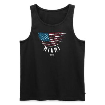 Miami - Men's Premium Organic Tank Top - black - Front - Michal (187cm)