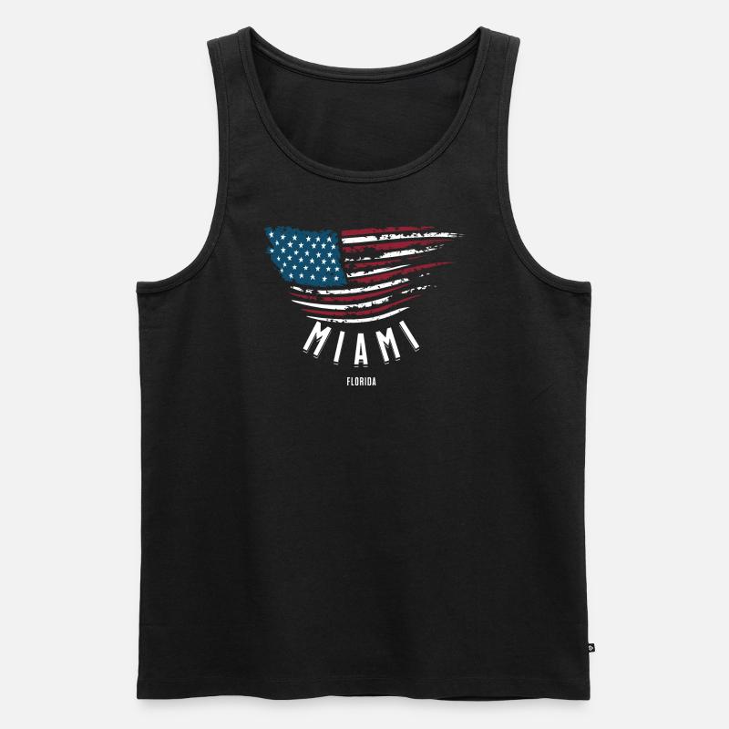 Miami - Männer Premium Bio Tank Top - Schwarz