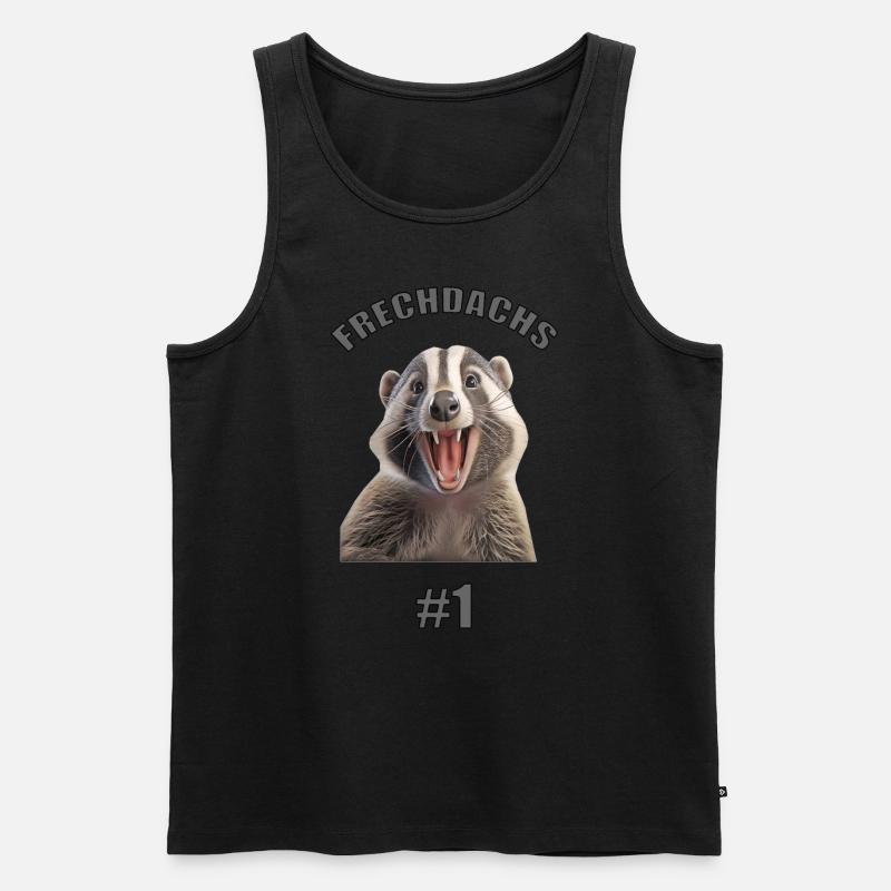 Frechdachs Nr. 1- Ein Frechdachs T-Shirt !!! - Männer Premium Bio Tank Top - Schwarz