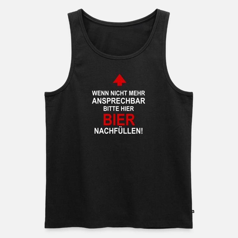 Wenn nicht mehr ansprechbar - Männer Premium Bio Tank Top - Schwarz