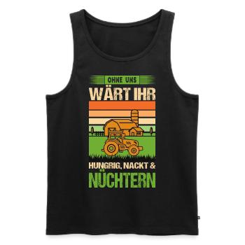 Bauern Protest Landwirt Demo Bauerndemo Traktor - Männer Premium Bio Tank Top - Schwarz - Vorne - AI Model Male 178 light (178cm)