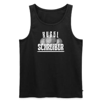 Boule...Kugelschreiber - Männer Premium Bio Tank Top - Schwarz - Vorne - Michal (187cm)