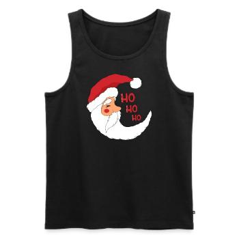 Weihnachtsmann in form eines monats - Männer Premium Bio Tank Top - Schwarz - Vorne - Michal (187cm)