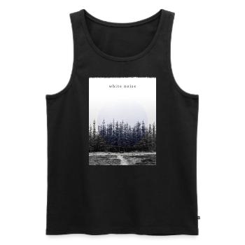 white noise - Männer Premium Bio Tank Top - Schwarz - Vorne - AI Model Male 178 light (178cm)