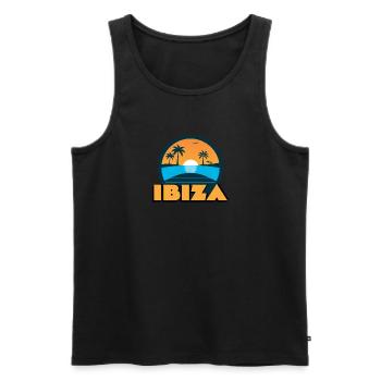 Ibiza Sonnenuntergang - Männer Premium Bio Tank Top - Schwarz - Vorne - Michal (187cm)