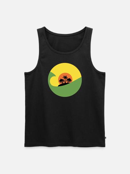 Cascara Liberation Front CLF Water - Männer Premium Bio Tank Top - Schwarz