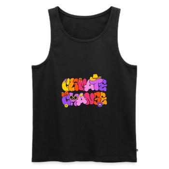 Climate Change, Climate Change - Men's Premium Organic Tank Top - black - Front - AI Model Male 178 light (178cm)