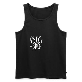 Big Bro Big Brother T-Shirt partner look - Men's Premium Organic Tank Top - black - Front - Michal (187cm)