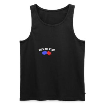 Airmail King Cornhole Shirt Gift - Men's Premium Organic Tank Top - black - Front - Michal (187cm)