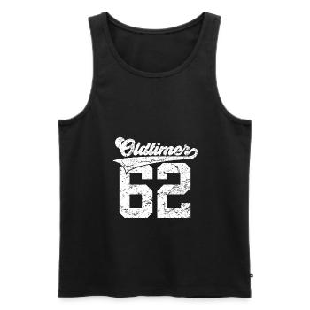 64. GEBURTSTAG 1962 OLDTIMER 62 - Männer Premium Bio Tank Top - Schwarz - Vorne - Michal (187cm)