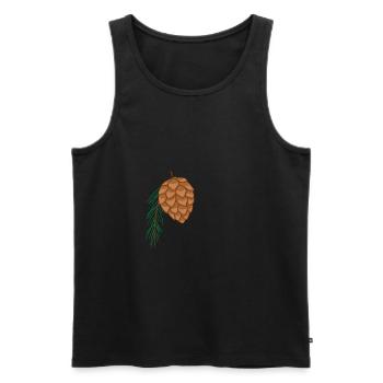 fir cone - Men's Premium Organic Tank Top - black - Front - AI Model Male 178 light (178cm)