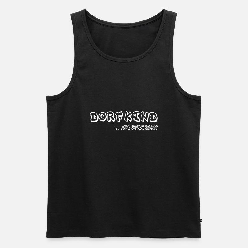 Dorfkind - Männer Premium Bio Tank Top - Schwarz