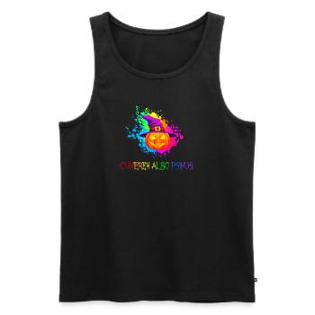 Halloween Cukierek albo psikus gift idea - Men's Premium Organic Tank Top - black - Front - Michal (187cm)
