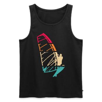 Kitesailing - Men's Premium Organic Tank Top - black - Front - Michal (187cm)
