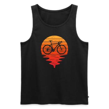 Retro Bike Sunset Radfahren Radfahren T-Shirt Radfahrer - Männer Premium Bio Tank Top - Schwarz - Vorne - AI Model Male 178 light (178cm)