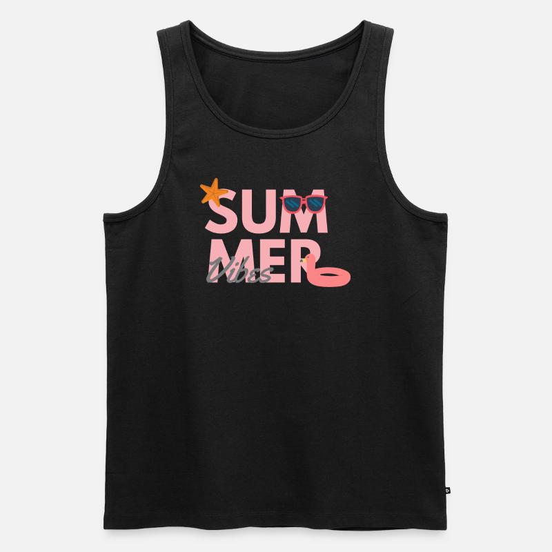 Summer Vibes - Männer Premium Bio Tank Top - Schwarz