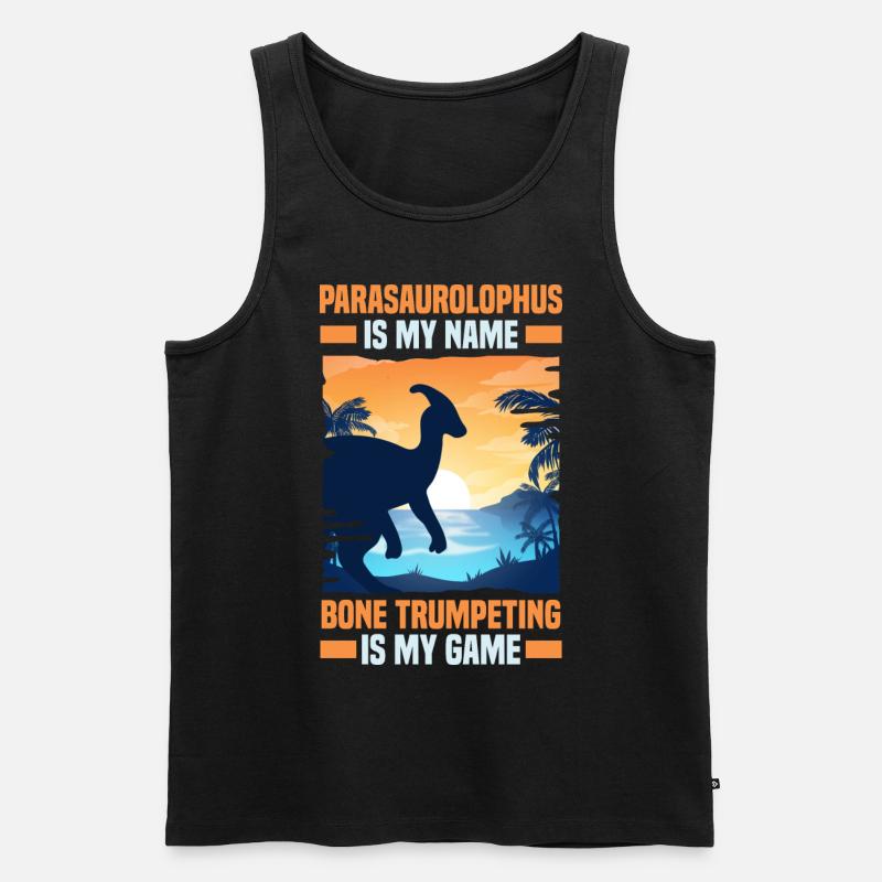 Dinosaurier - Männer Premium Bio Tank Top - Schwarz
