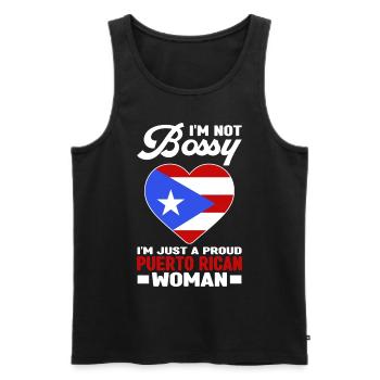 Puerto Rico | Puerto Ricaner Flagge Geschenkideen - Männer Premium Bio Tank Top - Schwarz - Vorne - Michal (187cm)