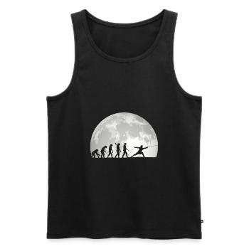 Fechten Evolution Vintage Fencer - Männer Premium Bio Tank Top - Schwarz - Vorne - AI Model Male 178 light (178cm)