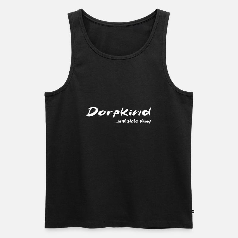 Dorfkind - Männer Premium Bio Tank Top - Schwarz