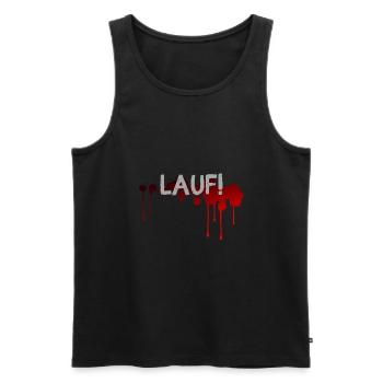 lauf renn halloween spruch geschenk idee - Männer Premium Bio Tank Top - Schwarz - Vorne - Michal (187cm)
