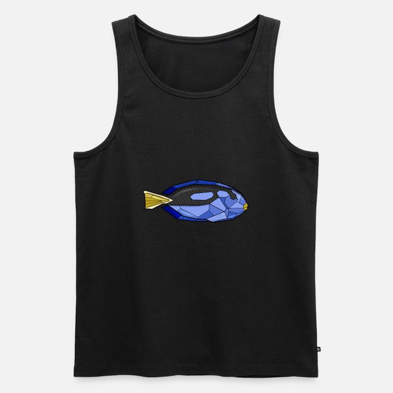 Geometrisch Doktorfisch - Männer Premium Bio Tank Top - Schwarz
