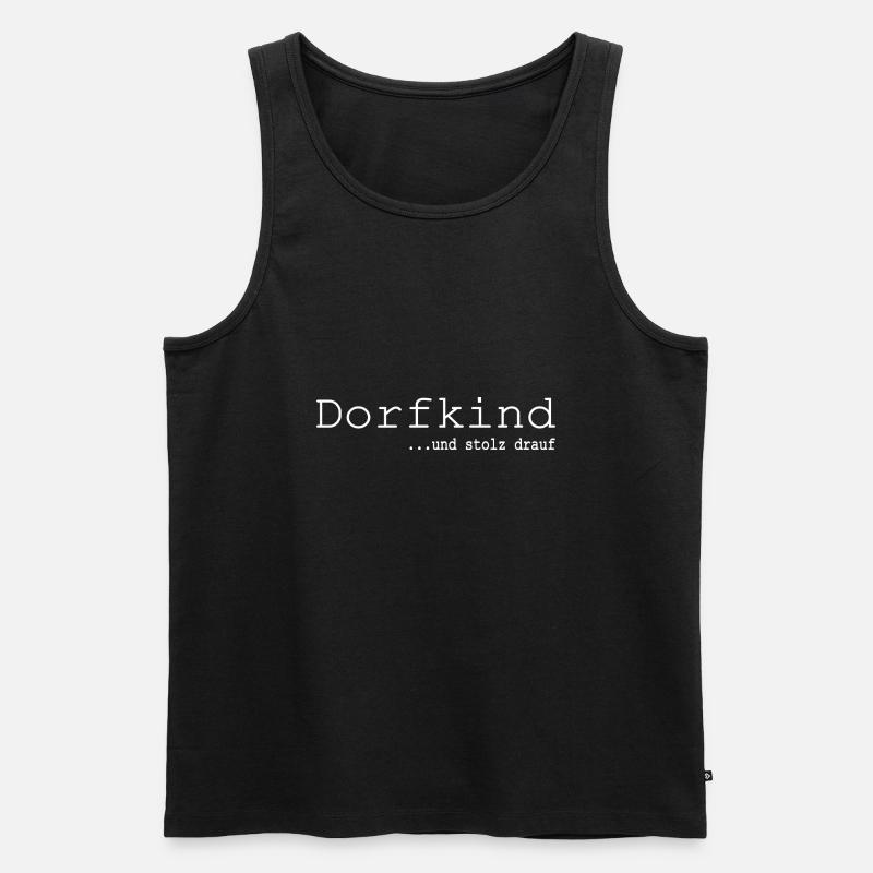 Dorfkind - Männer Premium Bio Tank Top - Schwarz