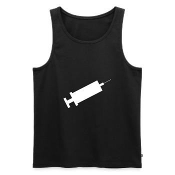 Spritze - Männer Premium Bio Tank Top - Schwarz - Vorne - AI Model Male 178 light (178cm)