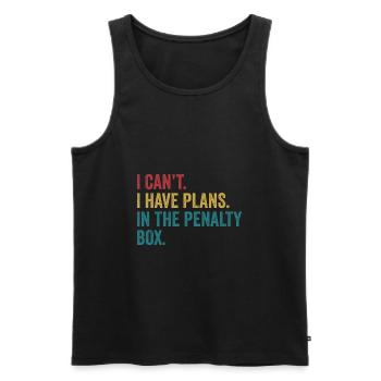 Eishockey Ich habe Pläne in der Penalty Box Lustig - Männer Premium Bio Tank Top - Schwarz - Vorne - AI Model Male 178 light (178cm)