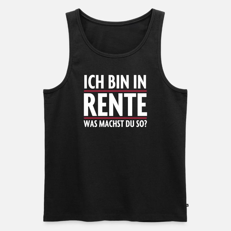Bin in Rente Rentner - Männer Premium Bio Tank Top - Schwarz