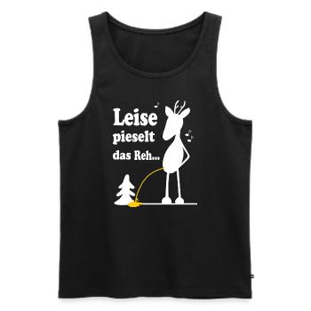 Weihnachtslied Schnee Reh - Männer Premium Bio Tank Top - Schwarz - Vorne - AI Model Male 178 light (178cm)