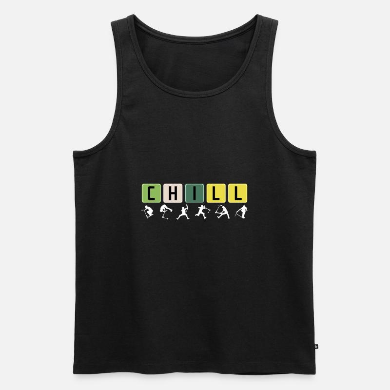 Chill 2 - Männer Premium Bio Tank Top - Schwarz