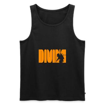 diving taucher gerätetauchen tauchschule verein - Männer Premium Bio Tank Top - Schwarz - Vorne - AI Model Male 178 light (178cm)