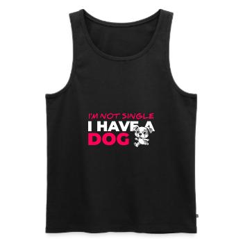 Am not Single I Have A Dog - Men's Premium Organic Tank Top - black - Front - Michal (187cm)