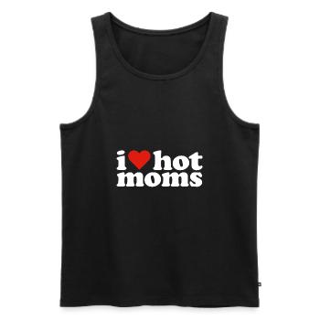 Ich liebe heiße Mütter - Männer Premium Bio Tank Top - Schwarz - Vorne - Michal (187cm)