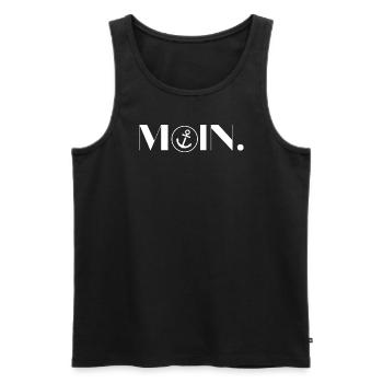 MOIN Anker Geschenk Vatertag - Männer Premium Bio Tank Top - Schwarz - Vorne - AI Model Male 178 light (178cm)